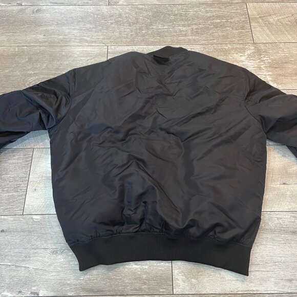 MA-1 Pilot Flight Jacket Bomber Aviator Top Gun Flying XL Black - Picture 5 of 6